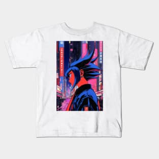 Neo Japanese city aesthetic Kids T-Shirt